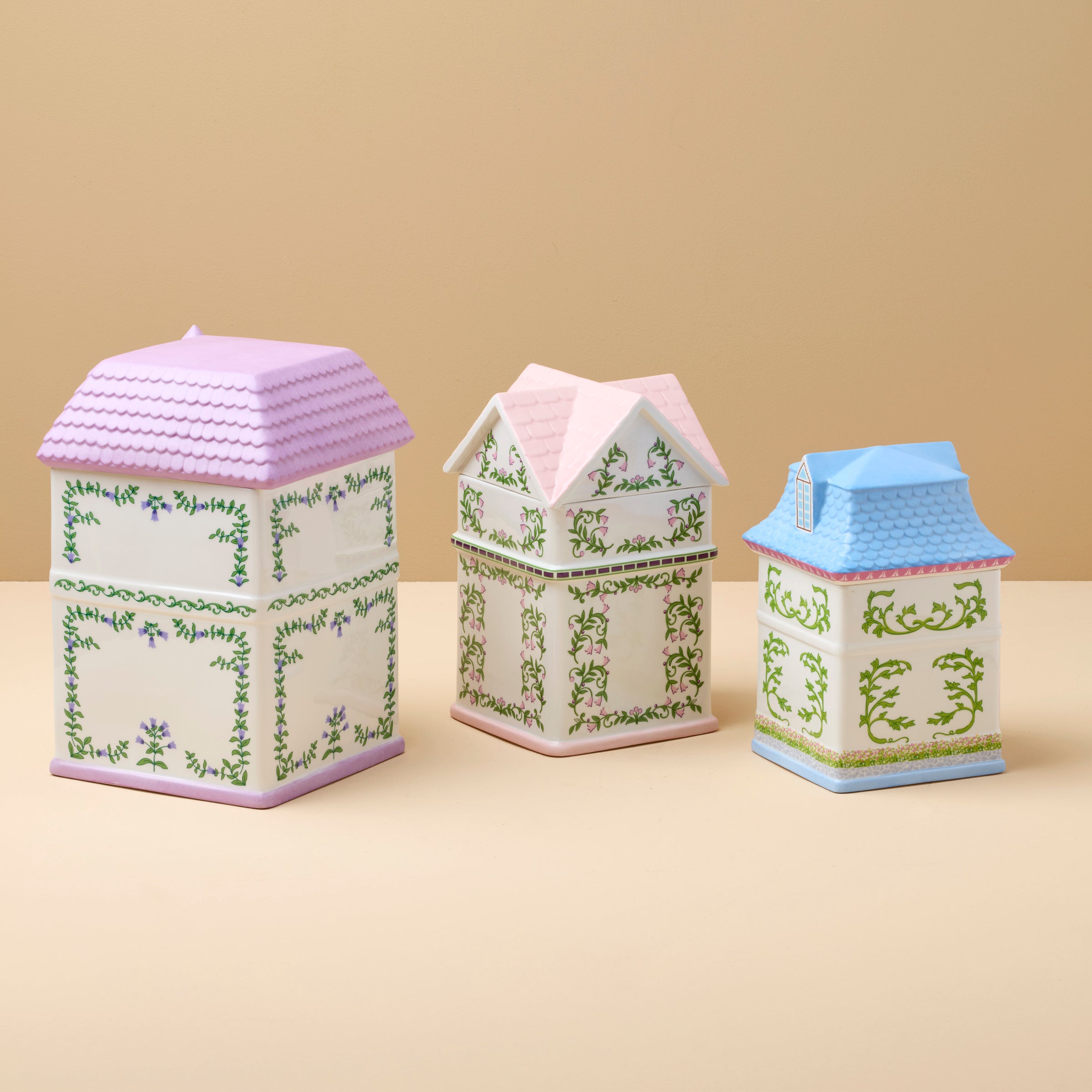 Lenox Village House Canisters - Set Of 3