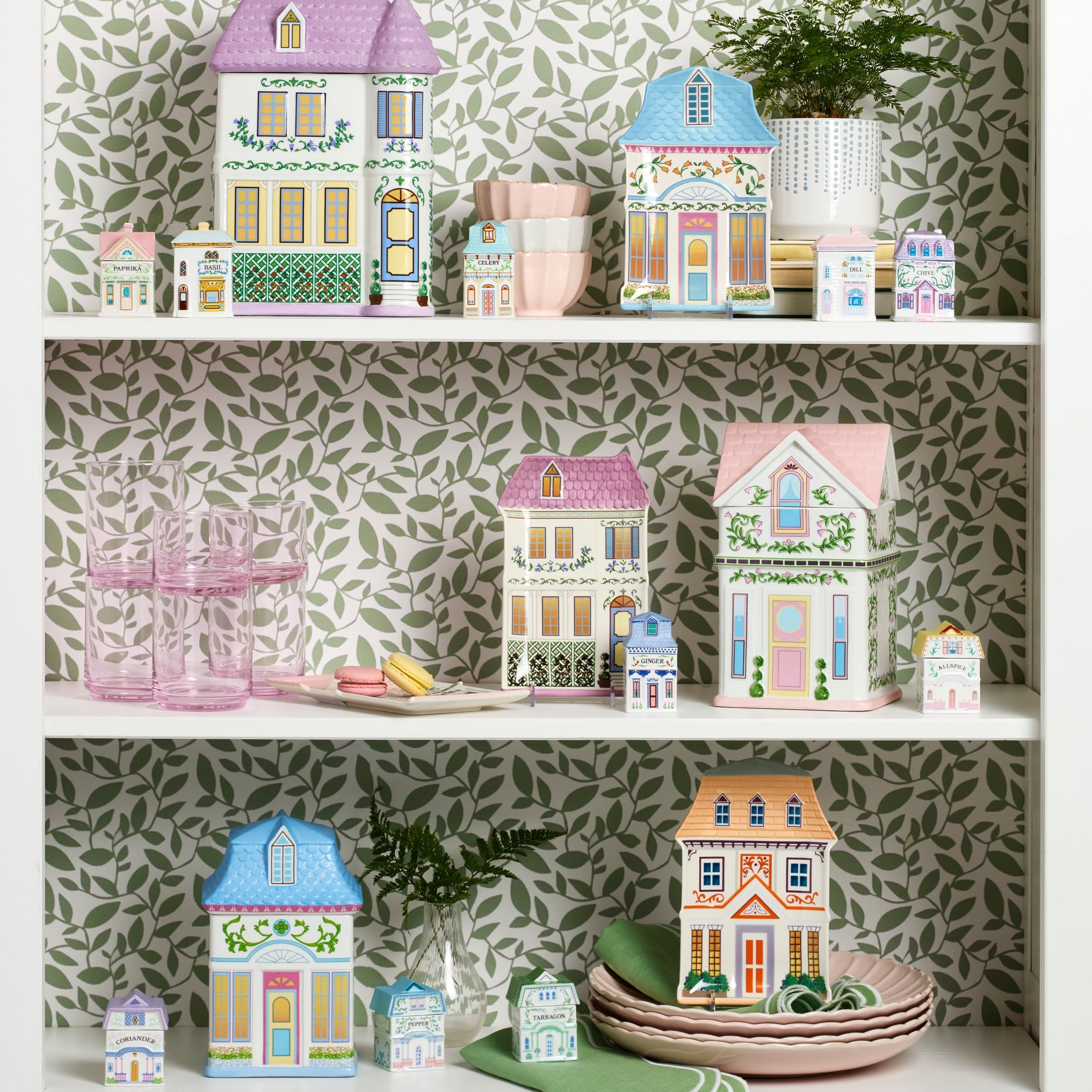Lenox Village House Accent Plates - Set of 4