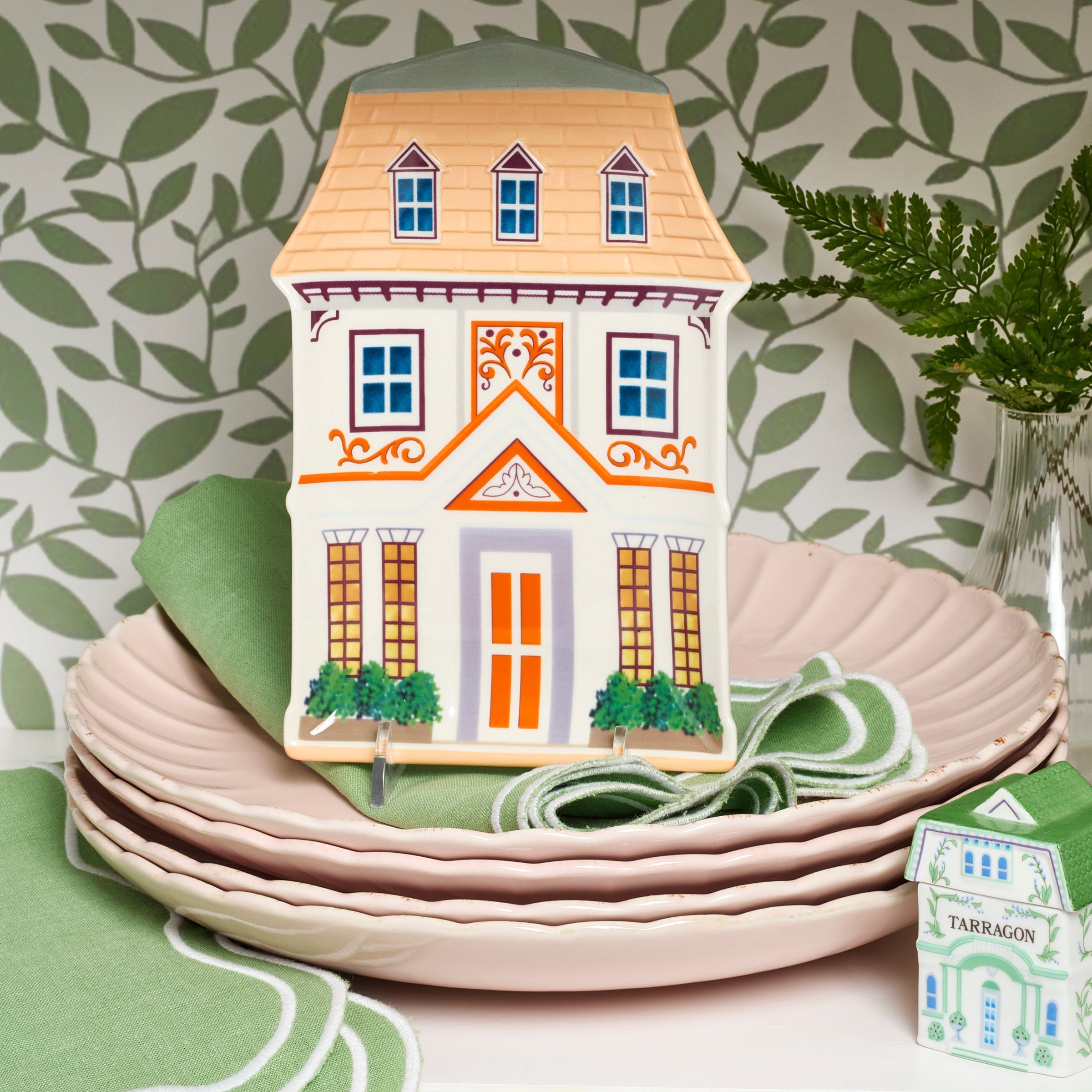 Lenox Village House Accent Plates - Set of 4